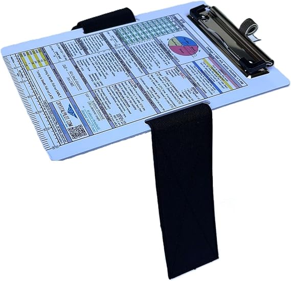 Crystal Pilot IFR Kneeboard. Useful IFR Rules on the front and METAR reference guide on the back.