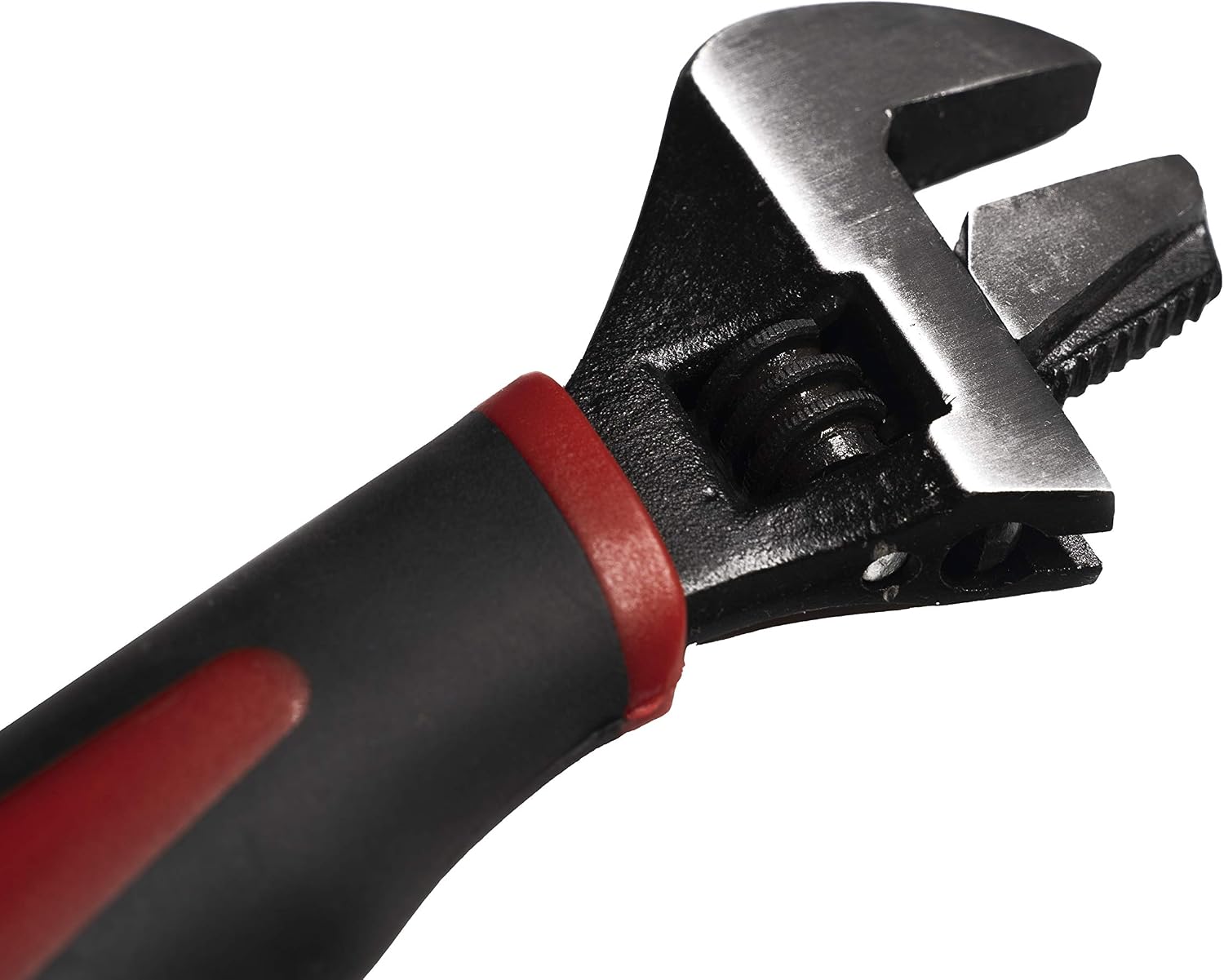 Adjustable Wrench with Rubberized Anti-Slip Grips- Forged, Heat Treated, Chrome-plated 8-inch