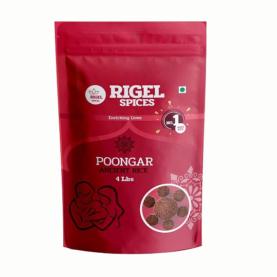 Rigel Spices | Poongar Red Rice (4Lbs) | Ladies special | GLUTEN FREE | AGED 12+ MONTHS | Ancient grain from India