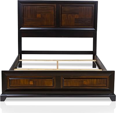 Furniture of America Delia Transitional Wood California King Panel Bed in Walnut