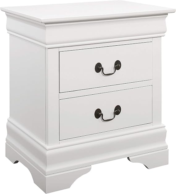 Coaster Fine Furniture Louis Philippe 2-Drawer Nightstand White 204692