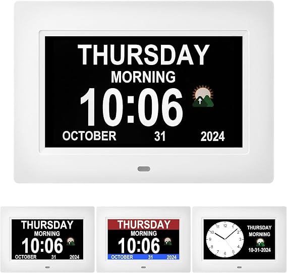 Dementia Clocks for Seniors,Digital Clock with Day and Date.