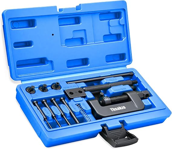 15Pcs Motorcycle Chain Breaker Rivet Tool Kit, Fits 25-630 Chains