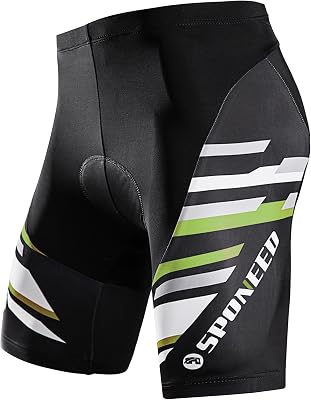 sponeed Bicycle Shorts for Men Cycle Tights Pants Padded Short