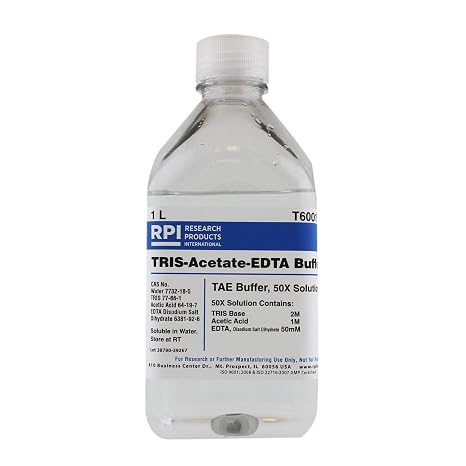 TAE 50X Buffer [TRIS Acetate EDTA 50X Solution], 1 Liter