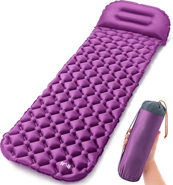 Trail Ultralight Sleeping Mat, 190cm x 56cm x 5.5cm | Ultralight 520g Design, Inflatable in 60 Seconds, Waterproof TPU Coating, Compact Pack Size, Ideal for Camping & Hiking