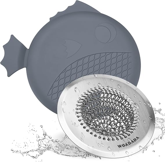 Revolutionary Kitchen Sink Drain Strainer & Sink Stopper/Patented Reversible Kitchen Sink Strainer, Anti-Clogging Sink Strainer Basket, Handmade Kitchen Gadgets, 304 Stainless Steel & Rust-Proof