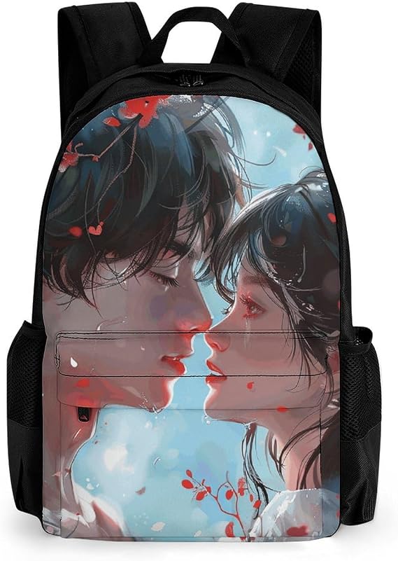 Large Laptop Backpack for Woman Computer Bag Lightweight Work Bag Anime Style Couple Travel Daypacks for Man