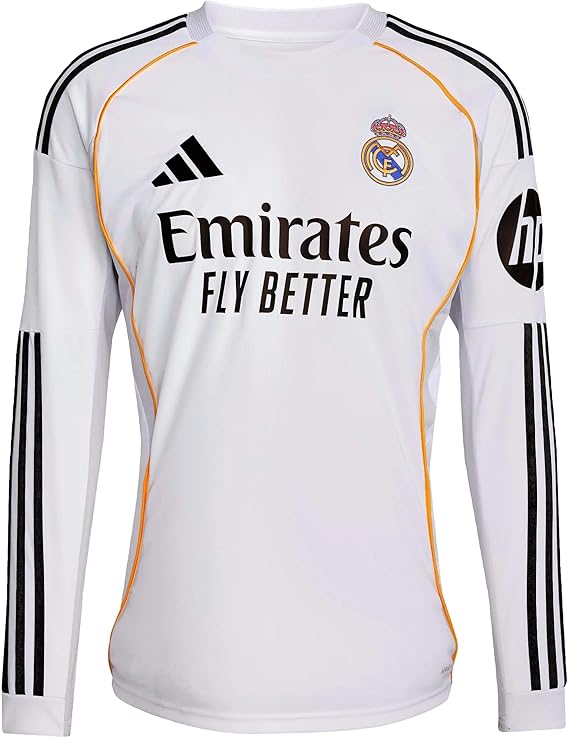 Adidas Real Madrid Home Men's L/S Soccer Jersey 25/26