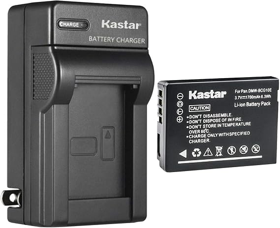 Kastar 1-Pack DMW-BCG10 Battery and AC Wall Charger Replacement for Panasonic Lumix DMC-ZR3, Lumix DMC-ZS1, Lumix DMC-ZS3, Lumix DMC-ZS5, Lumix DMC-ZS6, Lumix DMC-ZS7, Lumix DMC-ZS8, Lumix DMC-ZS9