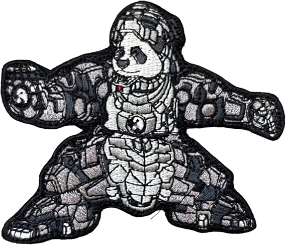 Iron Panda Man Robot Embroidery Morale Patch