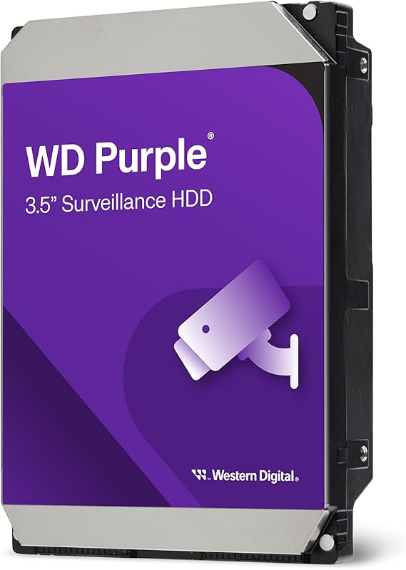 Western Digital 2TB WD Purple Surveillance Internal Hard Drive HDD - SATA 6 Gb/s, 64 MB Cache, 3.5" - WD23PURZ