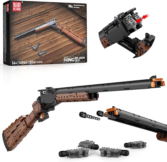 Mould King 14016 Double Barrelled Model Building Set for Adults,1054 PCS 1:1 Simulation Building Set Model Toys for Adults Teens Age 14+, Collectible Gift for Military Lover
