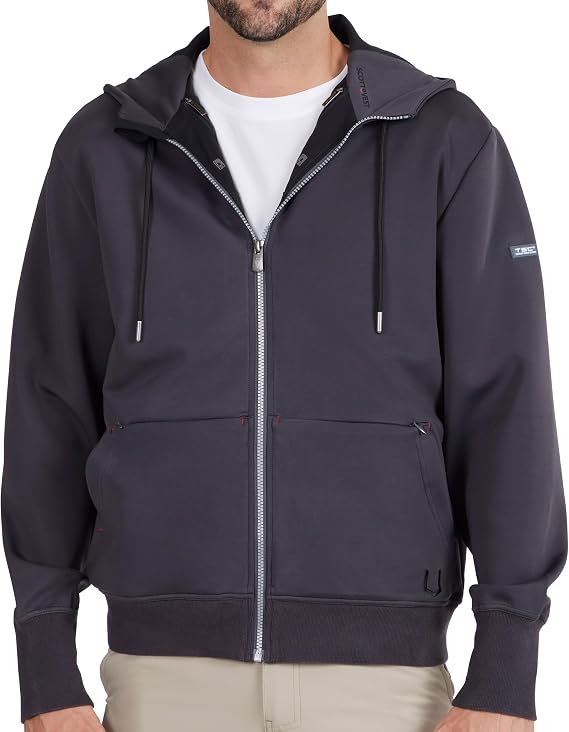 SCOTTeVEST Skubatu Hoodie for Men, 21 Pockets, Zip-Up for Travel
