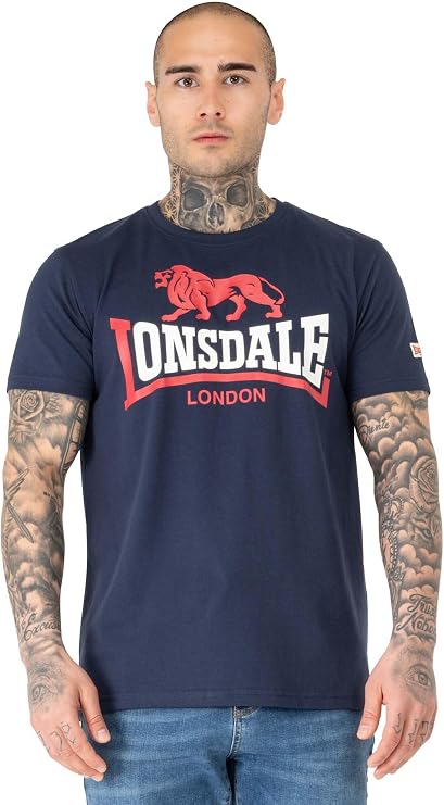 Lonsdale Men's Lion Two Tone T-Shirt