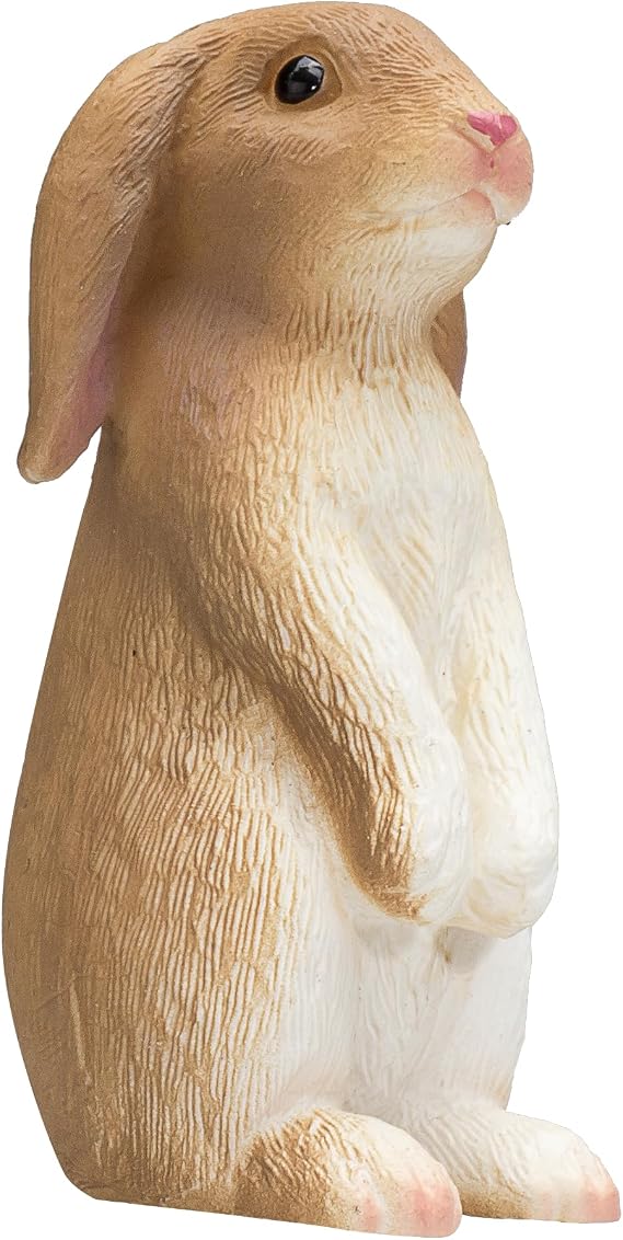 MOJO Rabbit Sitting Figurine | Hand-Painted Toy Figure | Farmland Collection | True to Life & Highly Detailed | Designed in UK