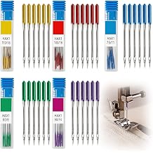 30 Pcs Sewing Machine Needles, Universal Regular Point Needles for Sewing, 5 Color-Coded Sizes (65/9 75/11 90/14 100/16 110/18), Compatible with Singer, Brother & Most Machines