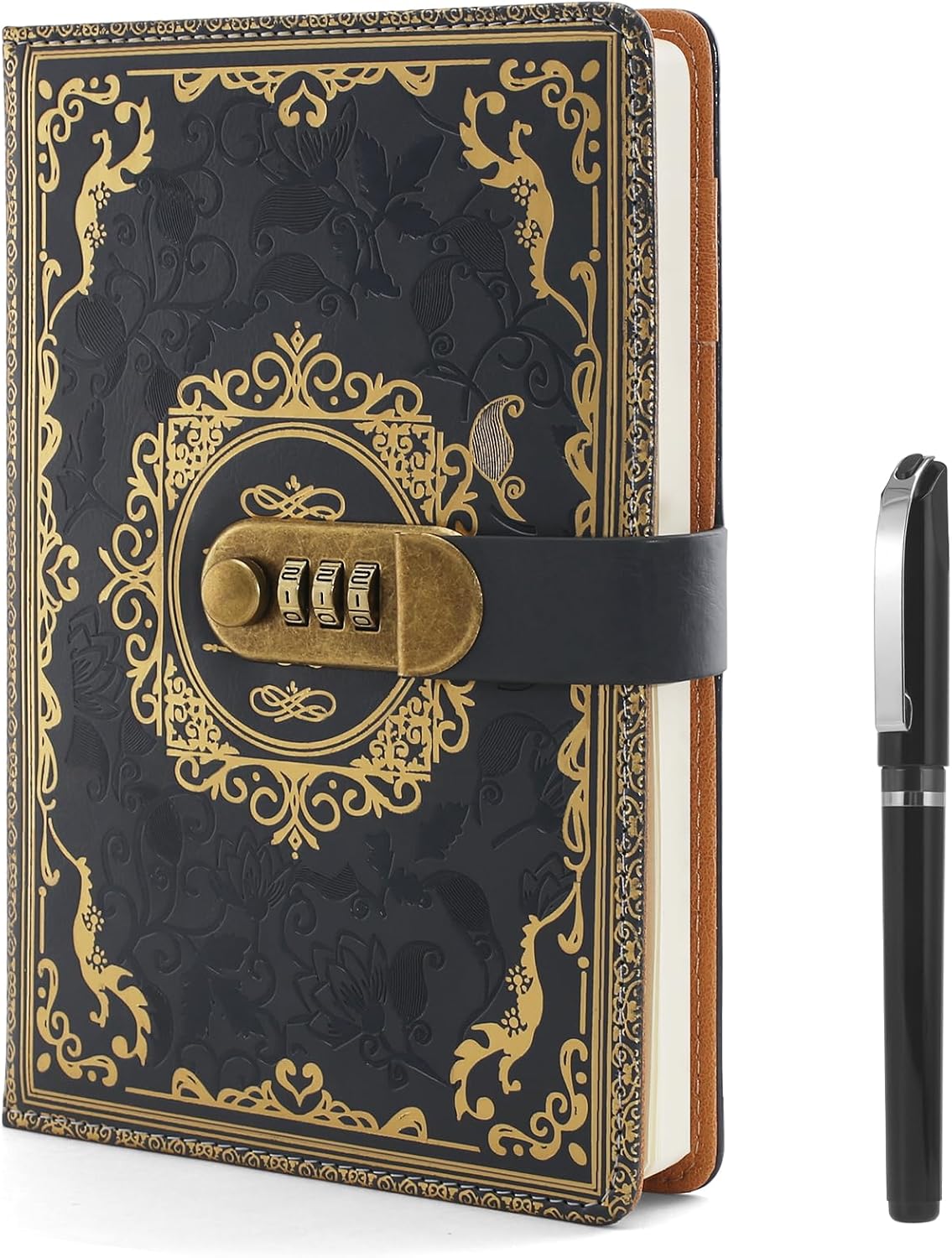 A5 Diary with Combination Lock for Girls Boys Women Men Kid Lockable Diary with Combination Journal with Lock Secret Diary Personalised Notebooks, Writing Pads & Diaries Office School Travel Use