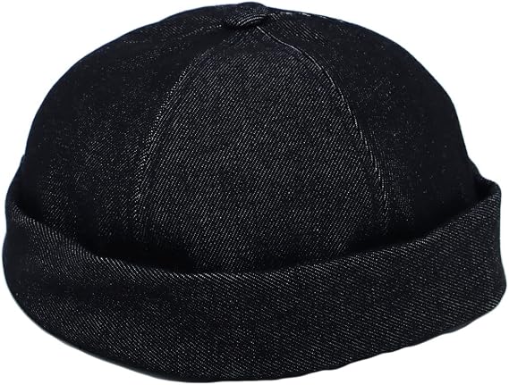 Cotton Denim Brimless Watch Cap Docker Hat Harbour Adjustable YT51420
