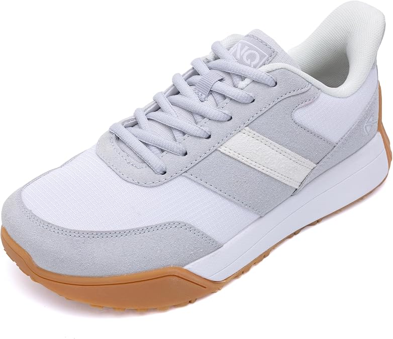 N BESUNEW Women Wide Toe Box Sneakers Lightweight Arch Support Walking Shoes for Plantar Fasciitis Slip On Platform Tennis Shoes