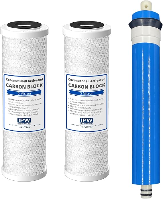 Compatible GE SmartWater Reverse Osmosis RO Set GXRM10G, GXRM10RBL Filter 50 GPD