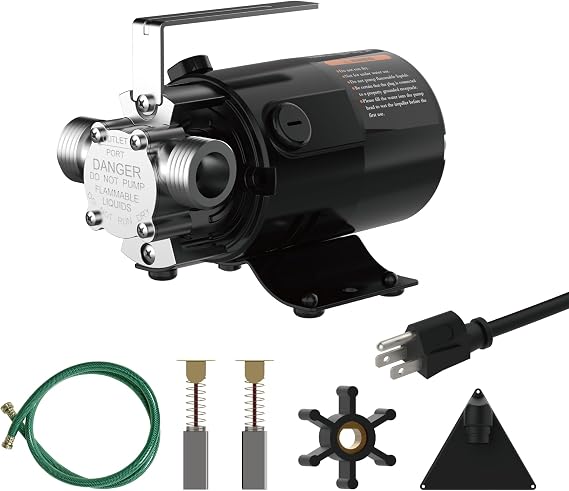 120V Electric Water Transfer Pump 330 GPH for Barrel,Pools, Aquariums