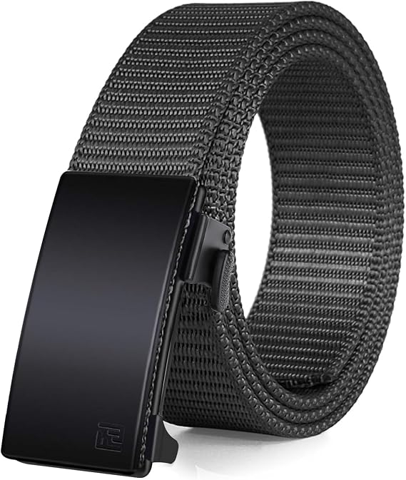 Men's Ratchet Belt, Nylon Tactical Belt, Adjustable Ratcheting Buckle for Golf Work Casual Outdoor Hiking Daily Wear