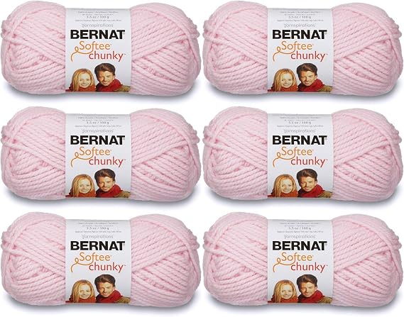 Bernat Softee Chunky Yarn (6-Pack) Baby Pink 161128-28418