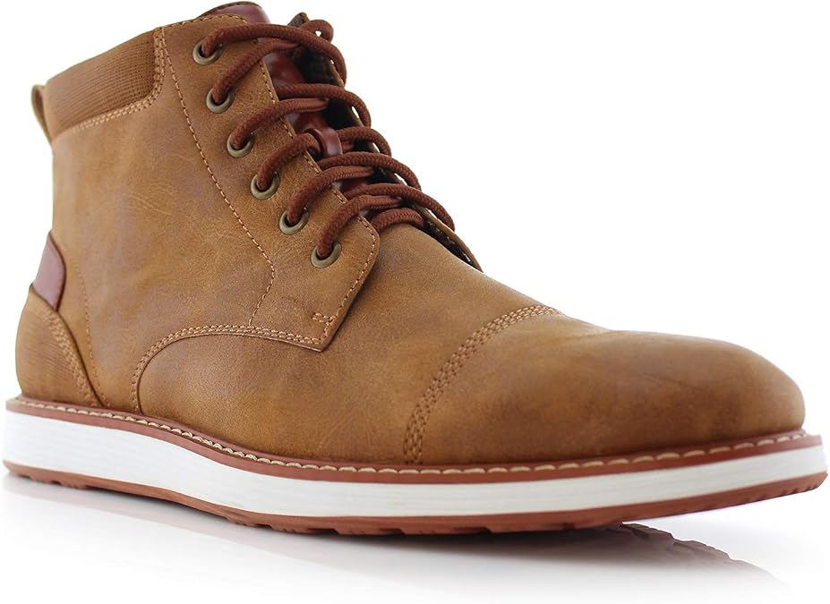 Ferro Aldo Men's Chukka Sneaker Boot | Casual Cap Toe Ankle Boot Hybrid with Lightweight Sole |