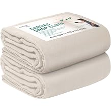 Canvas Drop Cloth 9X6 ft Pack of 2 - Odourless Painters Drop Cloth for Painting Cotton Canvas Tarps for Floor & Furniture Protection - All Purpose Canvas Fabric Painting Drop Cloths