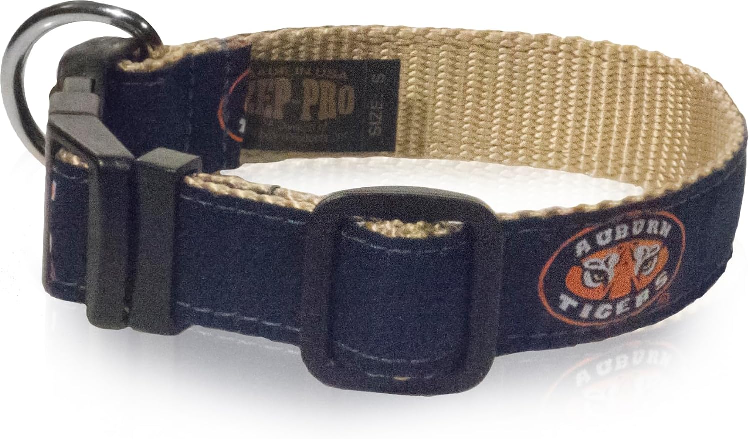 Zep-Pro Auburn Tigers Dog Collar - NCAA - Made in U.S.A. Medium 14-20