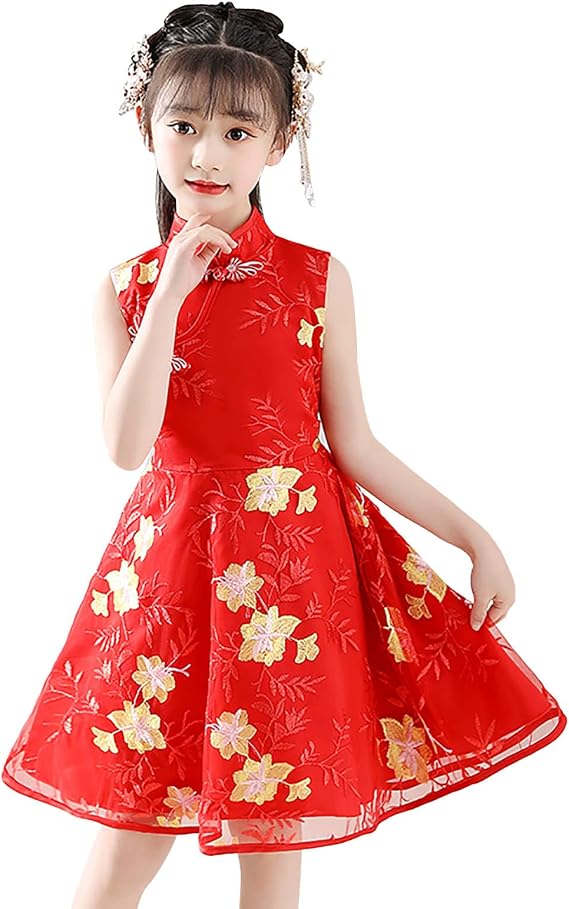 Sleeveless Fairy Hanfu Dress for Girls Princess 2026 Lunar Chinese New Year Outfit Vintage National Style Tang Suit