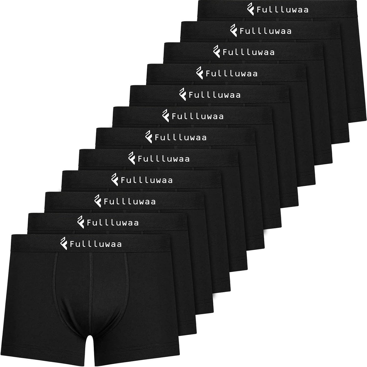 Fullluwaa Men's Boxers Shorts 12-Pack - Premium Cotton Blend, Tagless Comfort Men's Underwear, Boxers for Men