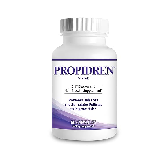 Propidren DHT Blocker & Hair Growth Pills To Stop Hair Loss and Regrow Hair | Hair Regrowth hair loss hair growth nutrafol rogaine minoxidil viviscal foligrowth saw palmetto for men women