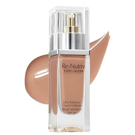 Estee Lauder Re-Nutriv Ultra Radiance Liquid Foundation SPF 20 | Luxurious, Hydrating, Long-Wearing, 1 Fl Oz