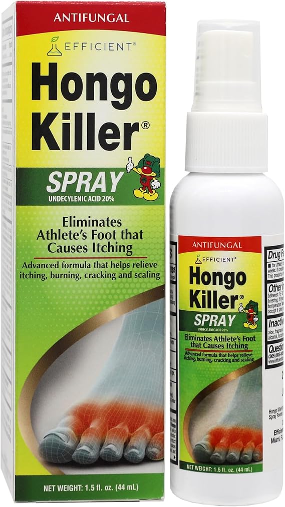 Hongo Killer Antifungal Spray, Athlete's Foot Treatment, 1.50 Fl Oz | Bottle, Pack of 1