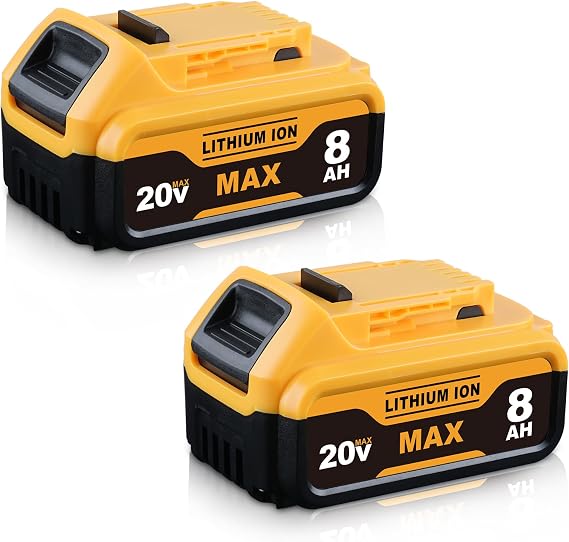 DCB200 8.0Ah Rechargeable Replacement for Dewalt 20V Max Battery (2-Pack)