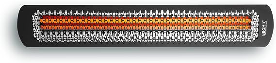 Bromic Tungsten Smart Heat 2000W Electric Patio Heater Single Element Infrared, 220V-240V, Black Finish BH0420030