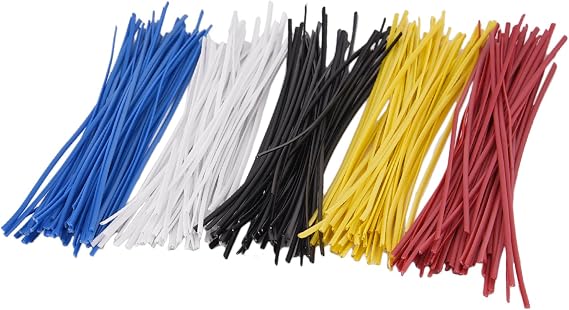 Sunmns 250 Piece Colorful Metallic Twist Cable Cord Wire Ties, 6 Inch