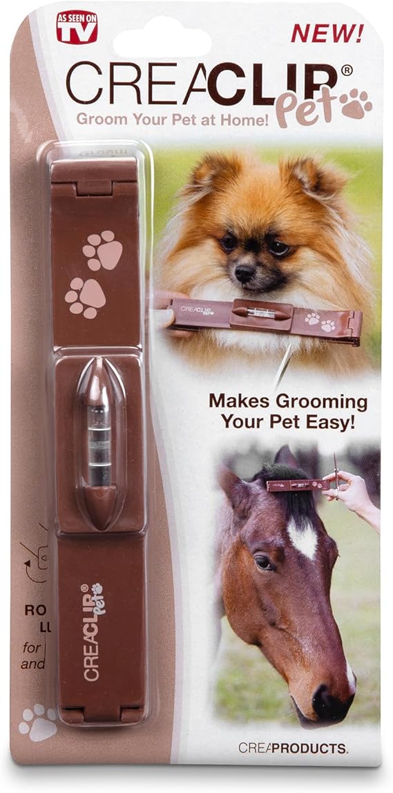 CreaClip CreaPet - Quiet Dog Cat Horse Pet Grooming Kit - Low Noise Pet Grooming Clip Cordless for Sensitive Pets