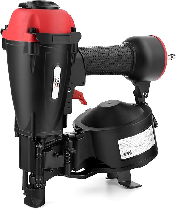 3PLUS HCN45SP 11 Gauge 15 Degree 3/4" to 1-3/4" Coil Roofing Nailer Pneumatic Roof Nail Gun