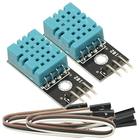 2Pcs DHT-11 DHT11 Temperature and Humidity Sensor Digital Temperature Humidity Sensor Module for Arduino Temperature Sensor 3.3V-5V