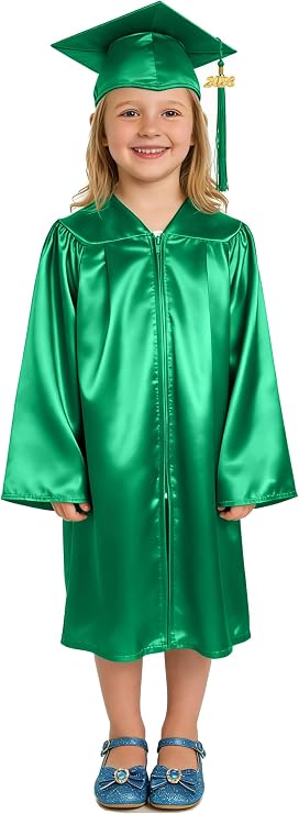 GradPlaza Kids Graduation Cap and Gown Set with 2026 Tassel Shiny