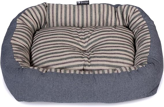 Danish Design Rustic Stripes Denim Snuggle Bed 23in