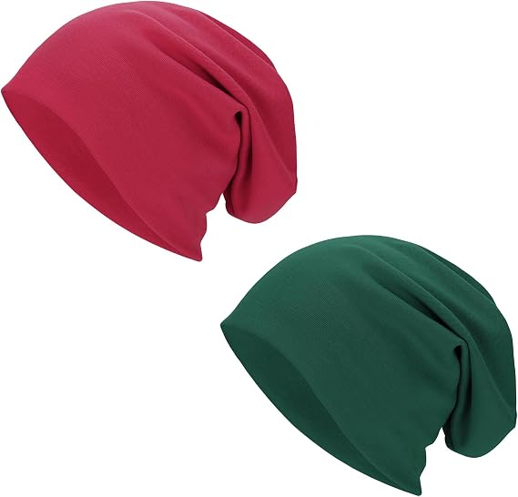 Zando Slouchy Dwarf Beanie Hats for Women Men - Breathable Cozy Cotton Sleep Cap Thin Chemo Headwear for Hip-Pop Halloween