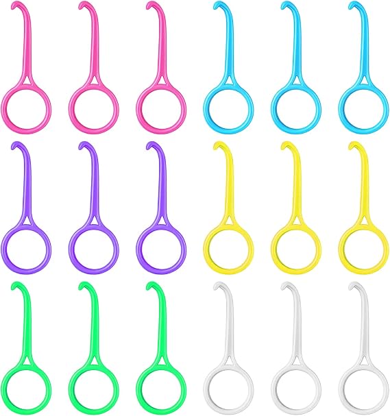 12 Pcs Aligner Removal Tool, 6 Colors Invisible Remover Tool, Individually Packaged Retainer Remover Tools for Tooth Cleaning Oral Care - Yellow, Red, White, Green, Purple, Blue