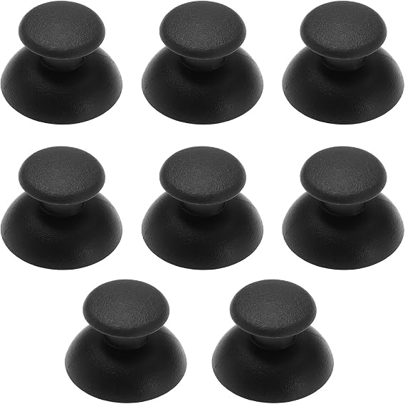 8PCS Thumbsticks Compatible with PS3 Controller Joystick Grip Analog Stick Cap Cover Replacement Repair Accessories Black