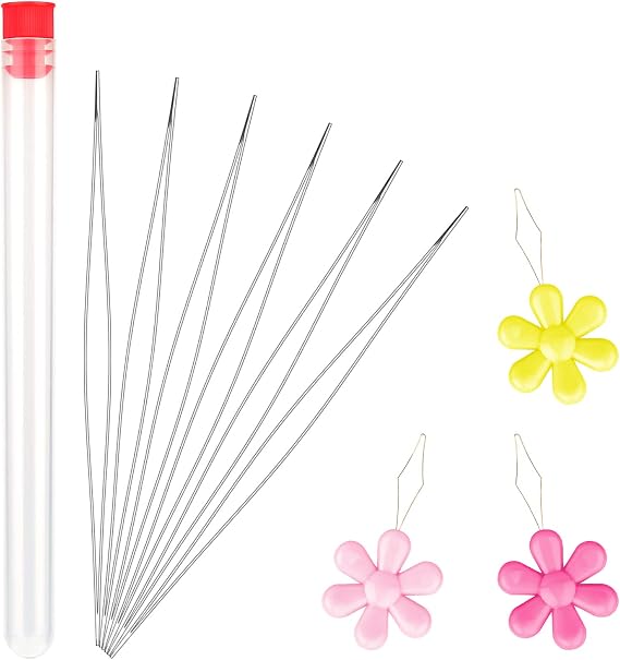 6 Pcs Beading Needles for Seed Beads Bead Needles for Jewelry Making | Bead Threader for Jewelry Making, Bracelet Needle for Beads