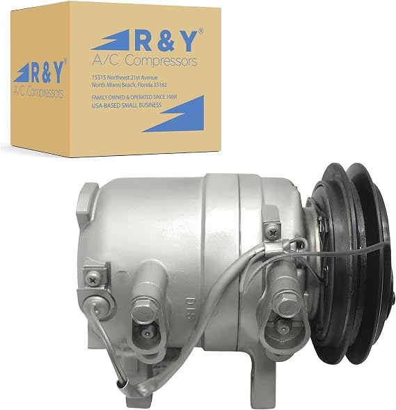 RYC Automotive Air Conditioning Compressor EG444-01 | Fits Nissan D21 2.4L 1986-1994; Fits Nissan Pickup 2.4L 1994-1997; Fits Nissan 720 2.0L, 2.4L, 2.5L 1985-1986