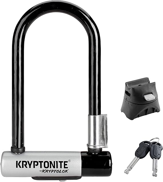 Kryptonite Kryptolock Series 2 Mini-7 Bicycle Lock w/4-Foot Kryptoflex Double Looped Cable